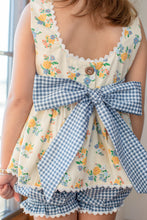 Load image into Gallery viewer, Blue Gingham &amp; Floral Timeless Tunic Set

