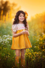 Load image into Gallery viewer, Vintage Floral Mustard Dress
