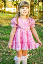 Load image into Gallery viewer, The Zara Pink Gingham &amp; Lace Vintage Length Dress
