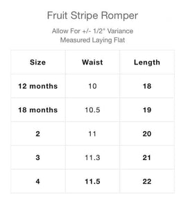 Floral & Fruit Stripe Romper