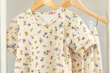 Load image into Gallery viewer, Spring Floral Short Sleeve and Pants Lounge Set
