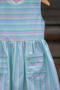 Handmade Flower Clip - M2M Simple Stripe Pocket Dress