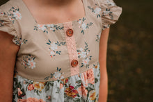 Load image into Gallery viewer, Alise Tiered Dress - Vintage Floral Earth Tone
