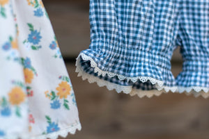 Blue Gingham & Floral Timeless Tunic Set