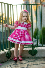 Load image into Gallery viewer, Pink and White Polka Dot Dress
