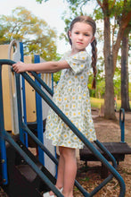 Load image into Gallery viewer, Yellow Flower Short Sleeve Tiered Dress Set
