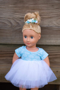 Seashell Tutu Doll Dress 15 inch or 18 inch