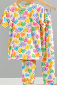 Be My Valentine Hearts Short Sleeve and Pants Lounge Set