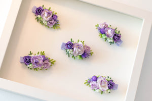 Purple Handmade Flower Clip